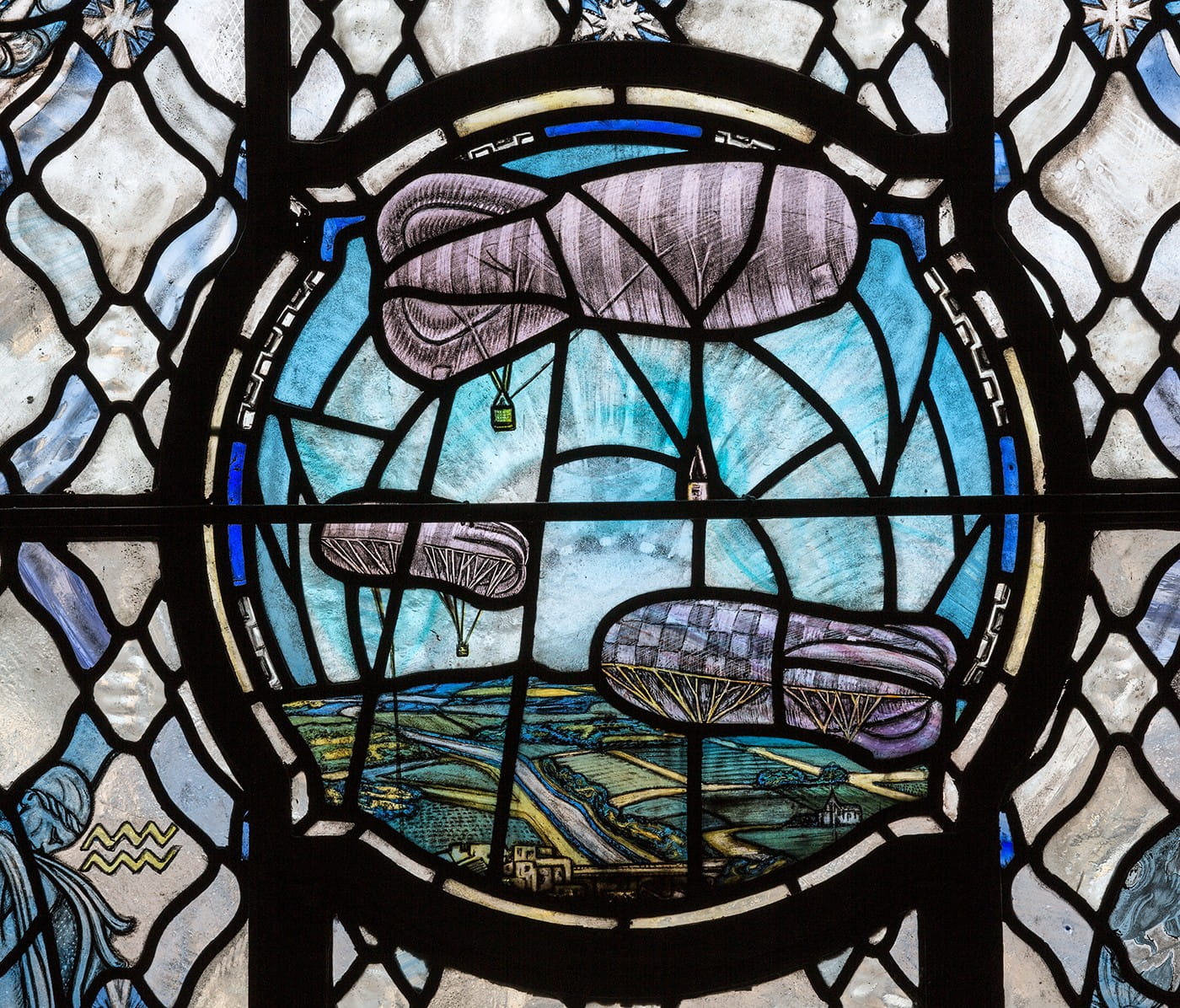 Air Services Windows - Barrage Balloons - Douglas Strachan