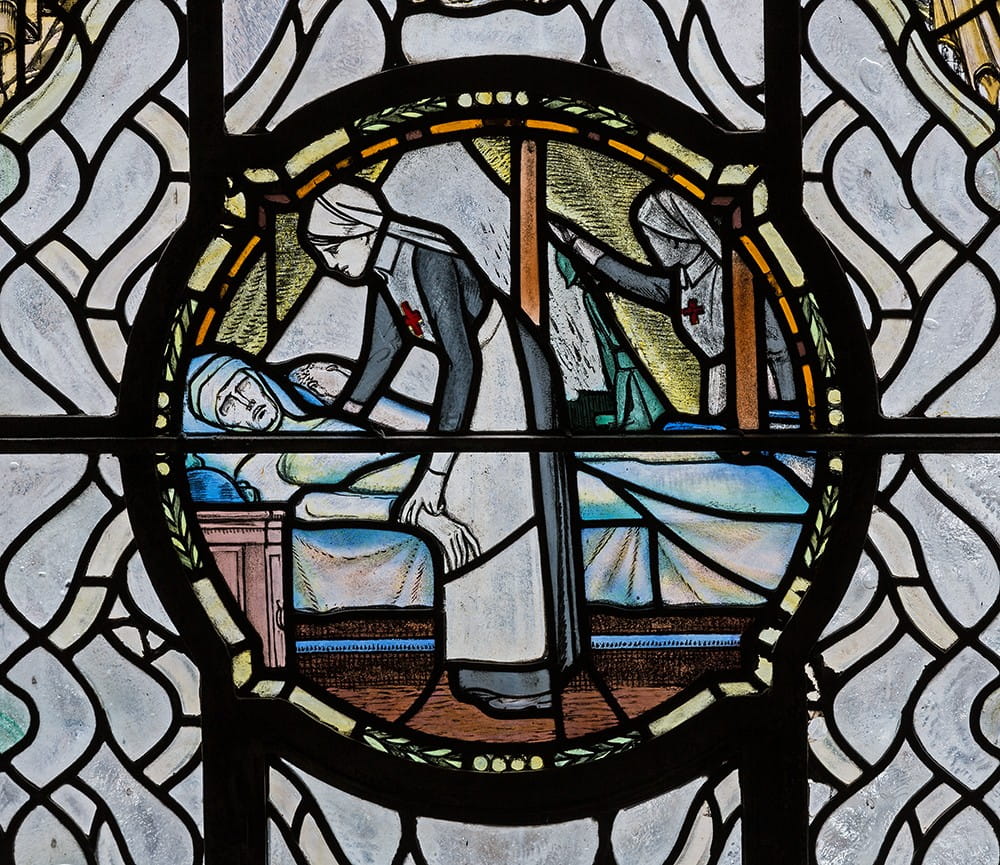 Womens Services Window - Nurse tending the wounded - Douglas Strachan