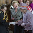 The Queen meets holders of the Elizabeth Cross.  The Elizabeth Cross is a commemorative emblem given to the next of kin of members of the British Armed Forces killed in action or as a result of a terrorist attack after the Second World War<br/><a href="gallery/royal-visit-3-july-14/105/add/#comments">Add comment</a>