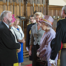 The Queen meets holders of The Elizabeth Cross.  The Elizabeth Cross is a commemorative emblem given to the next of kin of members of the British Armed Forces killed in action or as a result of a terrorist attack after the Second World War<br/><a href="gallery/royal-visit-3-july-14/107/add/#comments">Add comment</a>