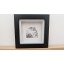 Pen and Ink Boxed Print of Edinburgh Castle - Black frame