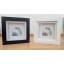 Pen and Ink Boxed Print of Edinburgh Castle - White frame